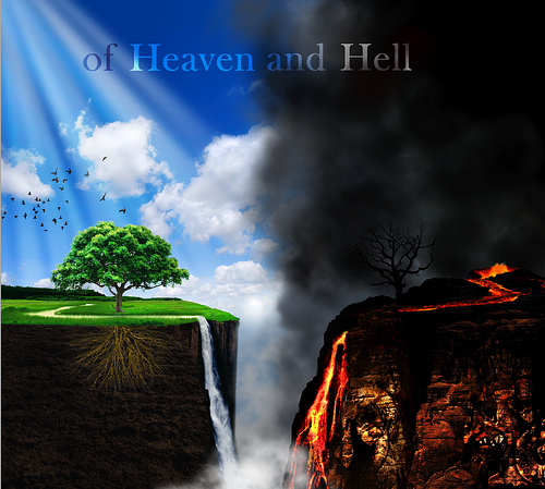 Image result for pictures of heaven and hell